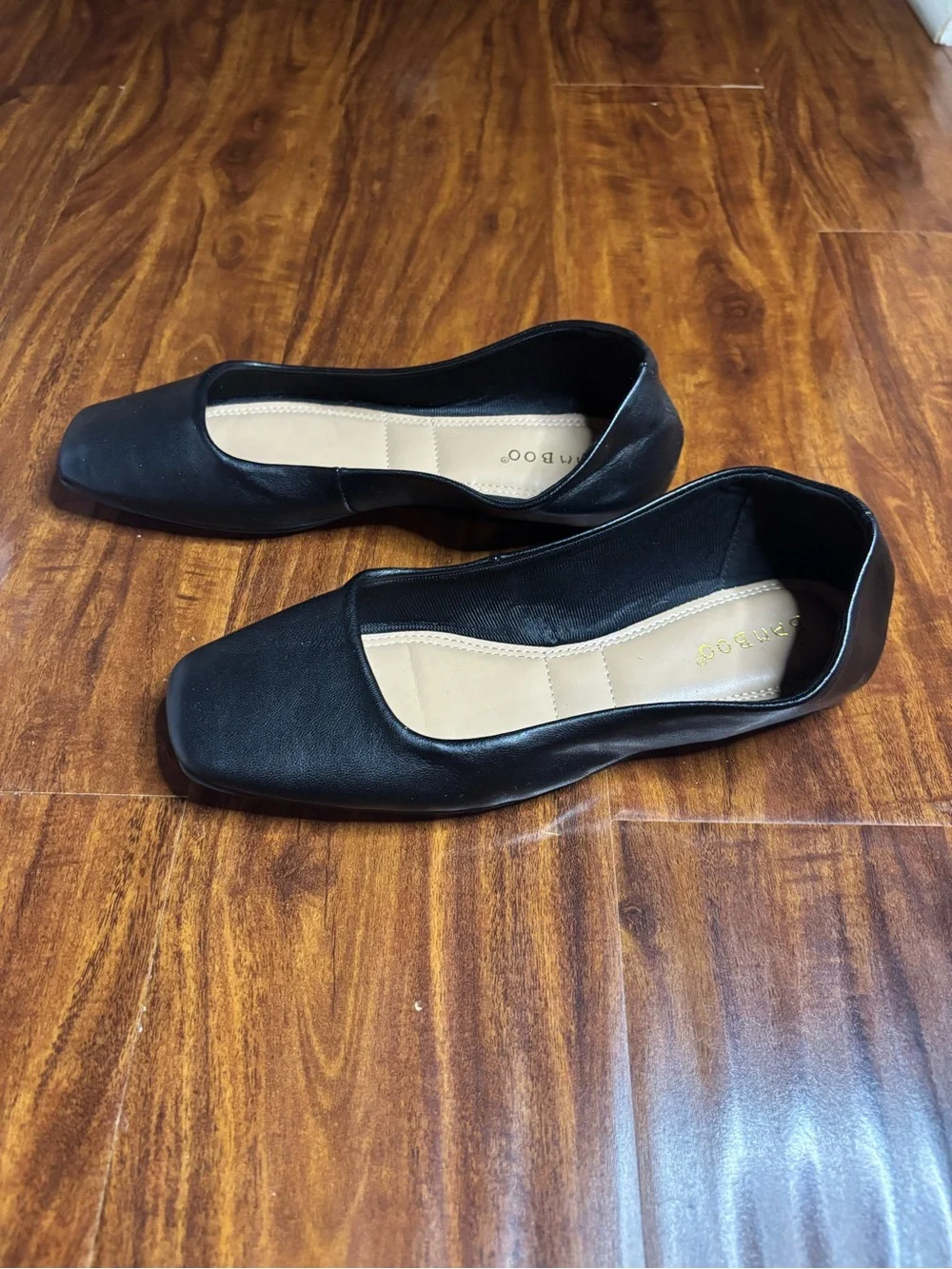 BAMBOO Black Flat Slip ons
